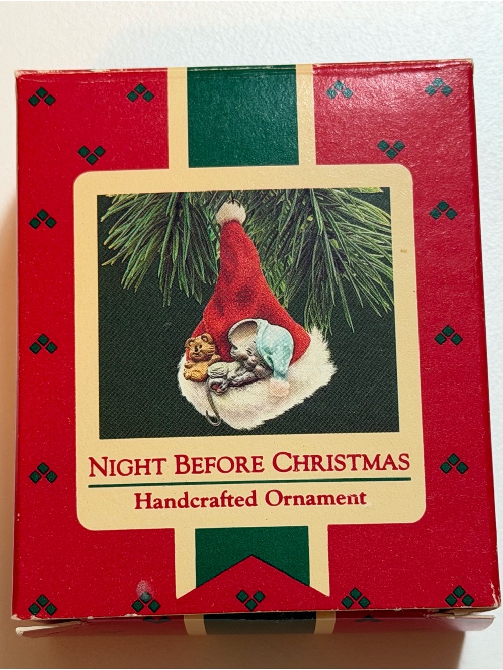 Vtg 1987 Hallmark Keepsake Ornament Night Before Christmas Sleeping Mouse QX4517